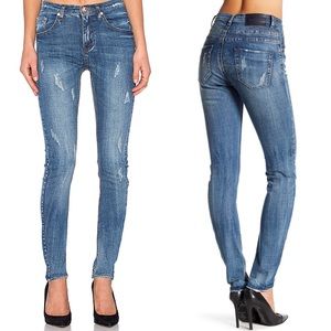 One Teaspoon Scallywags Skinny Jeans Pure Blue